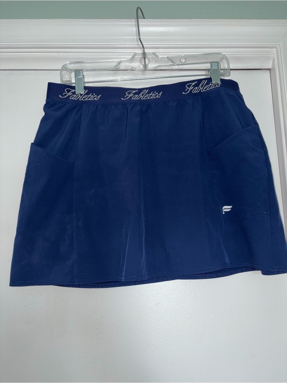 Fabletics Dark Navy Athletic Skort with Branded Waistband